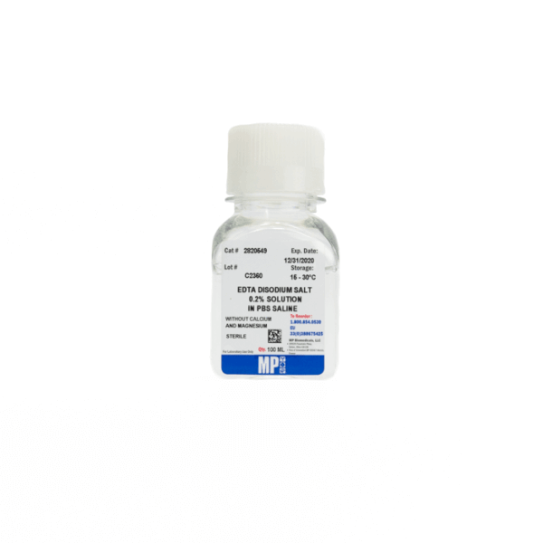 EDTA Disodium Salt, 0.2% Solution, in PBS w/o Ca and Mg