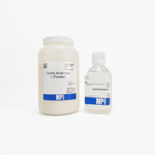 Terrific broth, part 1 (powder) and 2 (sterile liquid)
