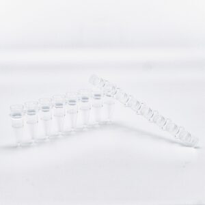 PCR 8-tube strips, 0.2 mL with flat caps