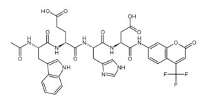 Acetyl-Trp-Glu-His-Asp-7-Amino-4-Trifluoromethyl-Coumarin