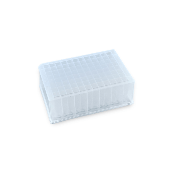 96-well deep well plate, V-shaped bottom 2.2 mL, square well