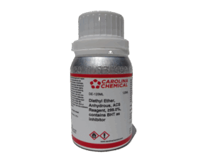 Diethyl Ether ACS Reagent, Anhydrous, ≥99.0%, with BHT as Inhibitor - 125ML