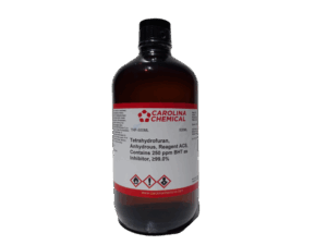 Tetrahydrofuran, Anhydrous, Reagent ACS, Contains 250 ppm BHT as Inhibitor - 500ML
