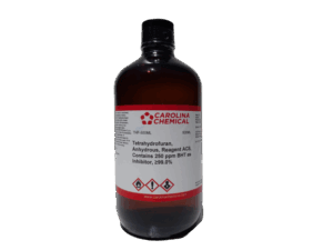 Tetrahydrofuran, Anhydrous, Reagent ACS, Contains 250 ppm BHT as Inhibitor - 500ML