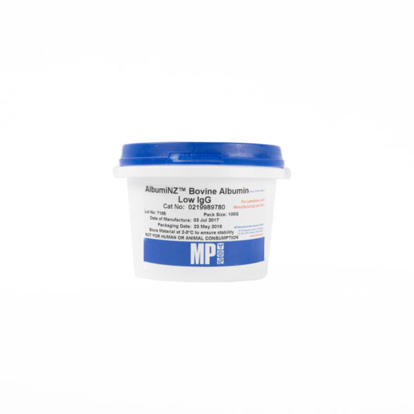 AlbumiNZ Bovine Albumin Low IgG, ≥97%