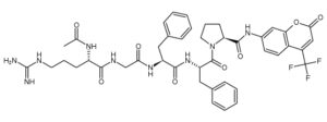 Ac-Arg-Gly-Phe-Phe-Pro-7-Amino-4-Trifluoromethylcoumarin