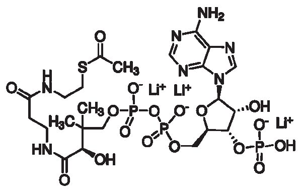 Acetyl coenzyme A, trilithium salt, trihydrate