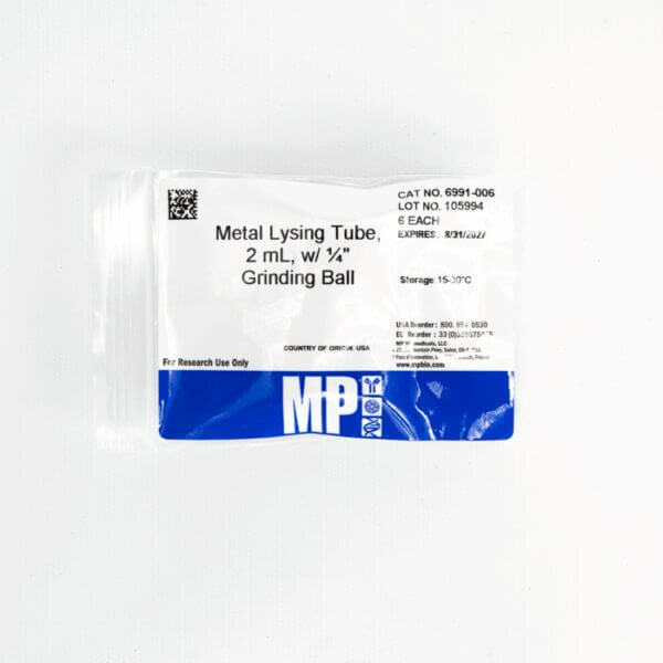 Metal Lysing Tube, 2 mL, with grinding ball