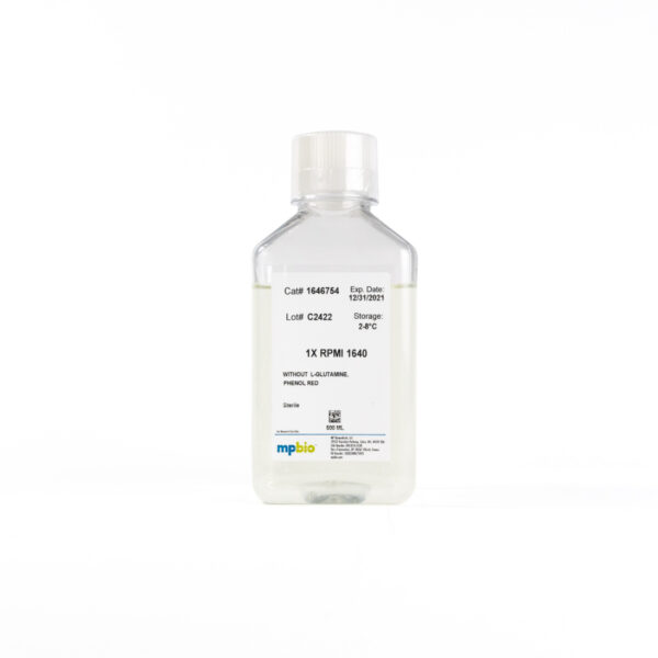 1X RPMI 1640 Medium w/o glutamine, phenol red