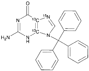 9N-Trityl Guanine-13C2,15N