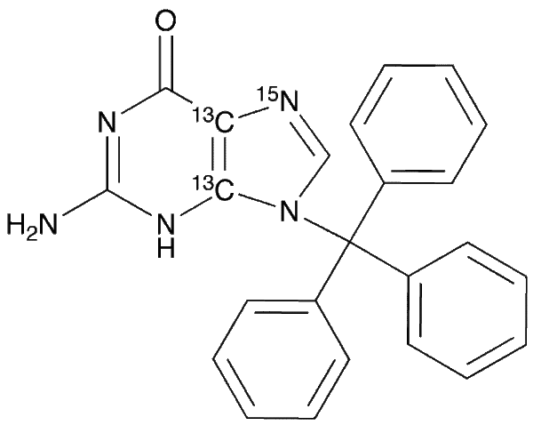 9N-Trityl Guanine-13C2,15N