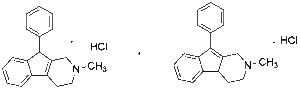 2,3,4,9-Tetrahydro-2-methyl-9-phenyl-1H-indeno[2,1-c]pyridineHydrochloride + 2,3,4,4a-Tetrahydro-2-methyl-9-phenyl-1H-indeno[2,1-c]pyridine Hydrochloride