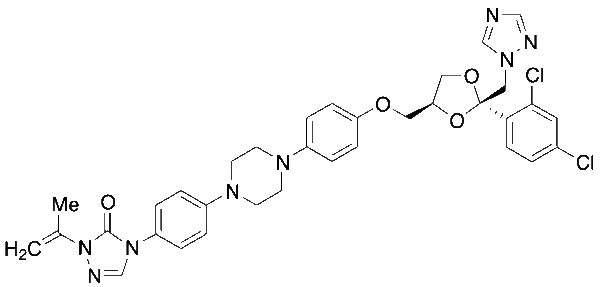 rel-4-(4-(4-(4-(((2R,4S)-2-((1H-1,2,4-Triazol-1-yl)methyl)-2-(2,4-dichlorophenyl)-1,3-dioxolan-4-yl)methoxy)phenyl)piperazin-1-yl)phenyl)-1-(prop-1-en-2-yl)-1H-1,2,4-triazol-5(4H)-one