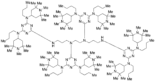 1,5,8,12-Tetrakis[4,6-bis(N-butyl-N-1,2,2,6,6-pentamethyl-4-piperidylamino)-1,3,5-triazin-2-yl]-1,5,8,12-tetraazadodecane