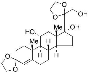 11Alpha,17Alpha,21-Trihydroxy-pregn-5-ene-3,20-dione 3,20-Diethylene Ketal