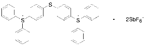 Mixture of 4-Thiophenyl Phenyl Diphenyl Sulfonium Hexafluoroantimonate and Bis[4-(Diphenylsulfonio)phenyl] Sulfide Bis(hexafluoroantimonate)