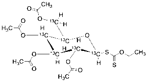 2,3,4,6-Tetra-O-acetyl-Beta-D-glucopyranosyl Ethylxanthate-13C6