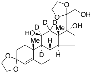 11,17,21-Trihydroxy-pregn-5-ene-3,20-dione-d4 3,20-Diethylene Ketal