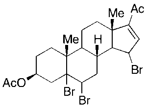5,6-Tribromo-3b-hydroxy-16-pregnen-20-one Acetate