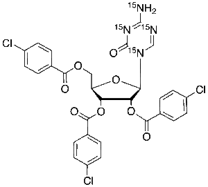 2’,3’,5’-Tri-O-(4-chlorobenzoyl) 5-Azacytidine-15N4