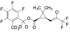 (1R,3R)-rel-3-[(1Z)-2-Chloro-3,3,3-trifluoro-1-propenyl]-2,2-dimethylcyclopropanecarboxylic Acid (2,3,4,5-Tetrafluoro-6-methylphenyl)methyl Ester-d5