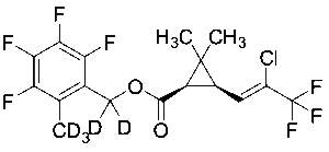 (1R,3R)-rel-3-[(1Z)-2-Chloro-3,3,3-trifluoro-1-propenyl]-2,2-dimethylcyclopropanecarboxylic Acid (2,3,4,5-Tetrafluoro-6-methylphenyl)methyl Ester-d5