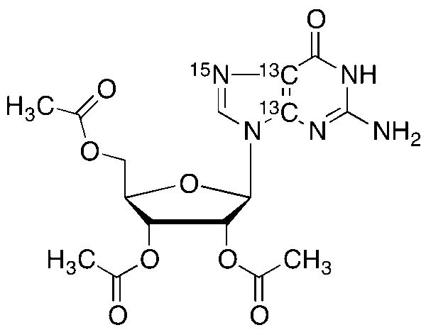 2’,3’,5’-Tri-O-acetyl Guanosine-13C2,15N