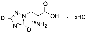 Rac 3-(1,2,4-Triazol-1-yl)-L-alanine-15N,d2 Hydrochloride (d3 major)