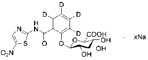 Tizoxanide-d4 Glucuronide Sodium Salt