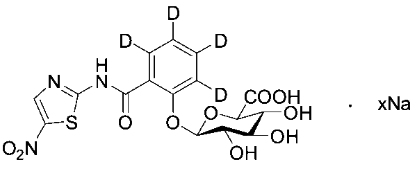 Tizoxanide-d4 Glucuronide Sodium Salt