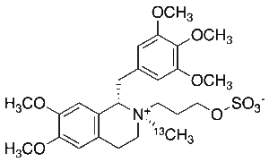 3-{trans-1,2,3,4-Tetrahydro-6,7-dimethoxy-2-(methyl-13C)-1-[(3,4,5-trimethoxyphenyl)methyl]-2-isoquinolinio}propyl-1-sulfate