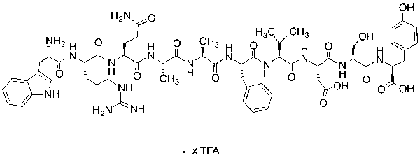 L-Tryptophyl-L-arginyl-L-glutaminyl-L-alanyl-L-alanyl-L-phenylalanyl-L-valyl-L-Alpha-aspartyl-L-seryl-L-tyrosine TFA Salt