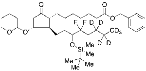 11-O-Tetrahydropyranyl-15-O-tert-butyldimethylsilyl-lubiprostone-d7 Phenylmethyl Ester