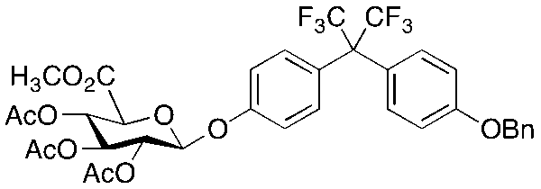 4,4'-[2,2,2-Trifluoro-1-(trifluoromethyl)ethylidene]-O-benzyl Mono-Beta-D-glucuroniC Acid Methyl Ester 2,3,4-O-Triacetate
