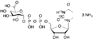 UDP-glucuronic Acid-13C, 15N2 Triammonium Salt