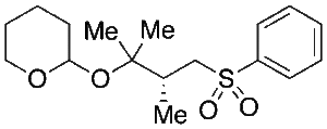 Tetrahydro-2-[(2R)-1,1,2-trimethyl-3-(phenylsulfonyl)propoxy]-2H-pyran