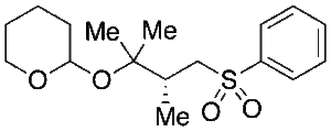 Tetrahydro-2-[(2R)-1,1,2-trimethyl-3-(phenylsulfonyl)propoxy]-2H-pyran