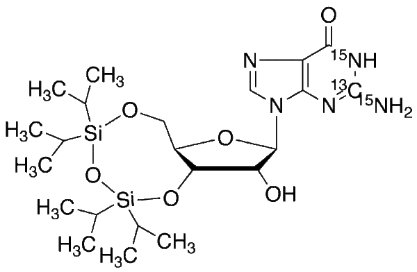 3',5'-O-[Tetrakis(1-methylethyl)-1,3-disiloxanediyl]guanosine-13C,15N2