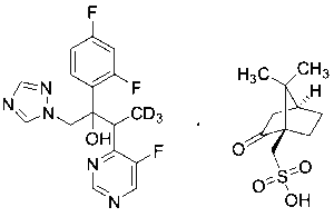 Voriconazole-d3 (1R)-(-)-10-Camphorsulfonic Acid (Mixture of Diastereomers)