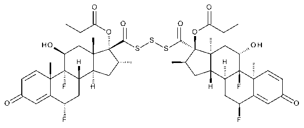 (6Alpha,11Beta,16Alpha,17Alpha)-(6'Alpha,11'Beta,16'Alpha,17'Alpha)-17,17'-(Trithiodicarbonyl)bis[6,9-difluoro-11-hydroxy-16-methyl-17-(1-oxopropoxy)-androsta-1,4-dien-3-one