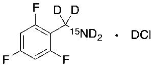 2,4,6-Trifluorobenzenemethanamine-d4,15N Deuterium Chloride