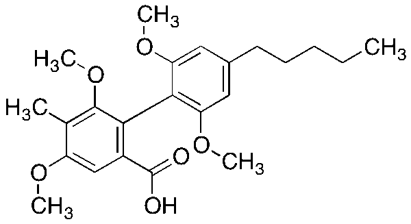 2’,4,6,6’-Tetramethoxy-5-methyl-4’-pentyl-[1,1’-biphenyl]-2-carboxylic Acid
