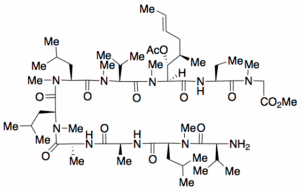 Des(N-Methyl-leucyl) Cyclosporin A seco(MeGly-MeLeu) Methyl Ester