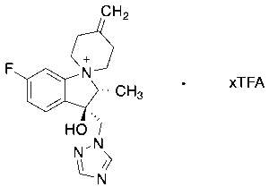 (2R,3R)-3-((1H-1,2,4-Triazol-1-yl)methyl)-6-fluoro-3-hydroxy-2-methyl-4'-methylenespiro[indoline-1,1'-piperidin]-1-ium TFA Salt