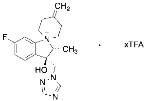 (2R,3R)-3-((1H-1,2,4-Triazol-1-yl)methyl)-6-fluoro-3-hydroxy-2-methyl-4'-methylenespiro[indoline-1,1'-piperidin]-1-ium TFA Salt