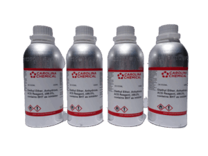 Diethyl Ether ACS Reagent, Anhydrous, ≥99.0%, with BHT as Inhibitor - 500MLX4