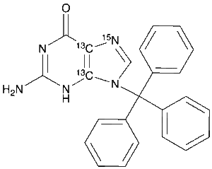 9N-Trityl Guanine-13C2,15N
