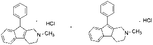 2,3,4,9-Tetrahydro-2-methyl-9-phenyl-1H-indeno[2,1-c]pyridineHydrochloride + 2,3,4,4a-Tetrahydro-2-methyl-9-phenyl-1H-indeno[2,1-c]pyridine Hydrochloride