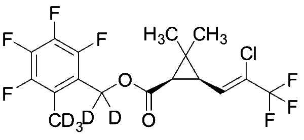 (1R,3R)-rel-3-[(1Z)-2-Chloro-3,3,3-trifluoro-1-propenyl]-2,2-dimethylcyclopropanecarboxylic Acid (2,3,4,5-Tetrafluoro-6-methylphenyl)methyl Ester-d5