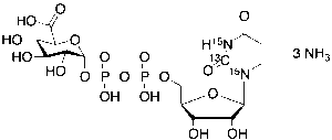 UDP-glucuronic Acid-13C, 15N2 Triammonium Salt